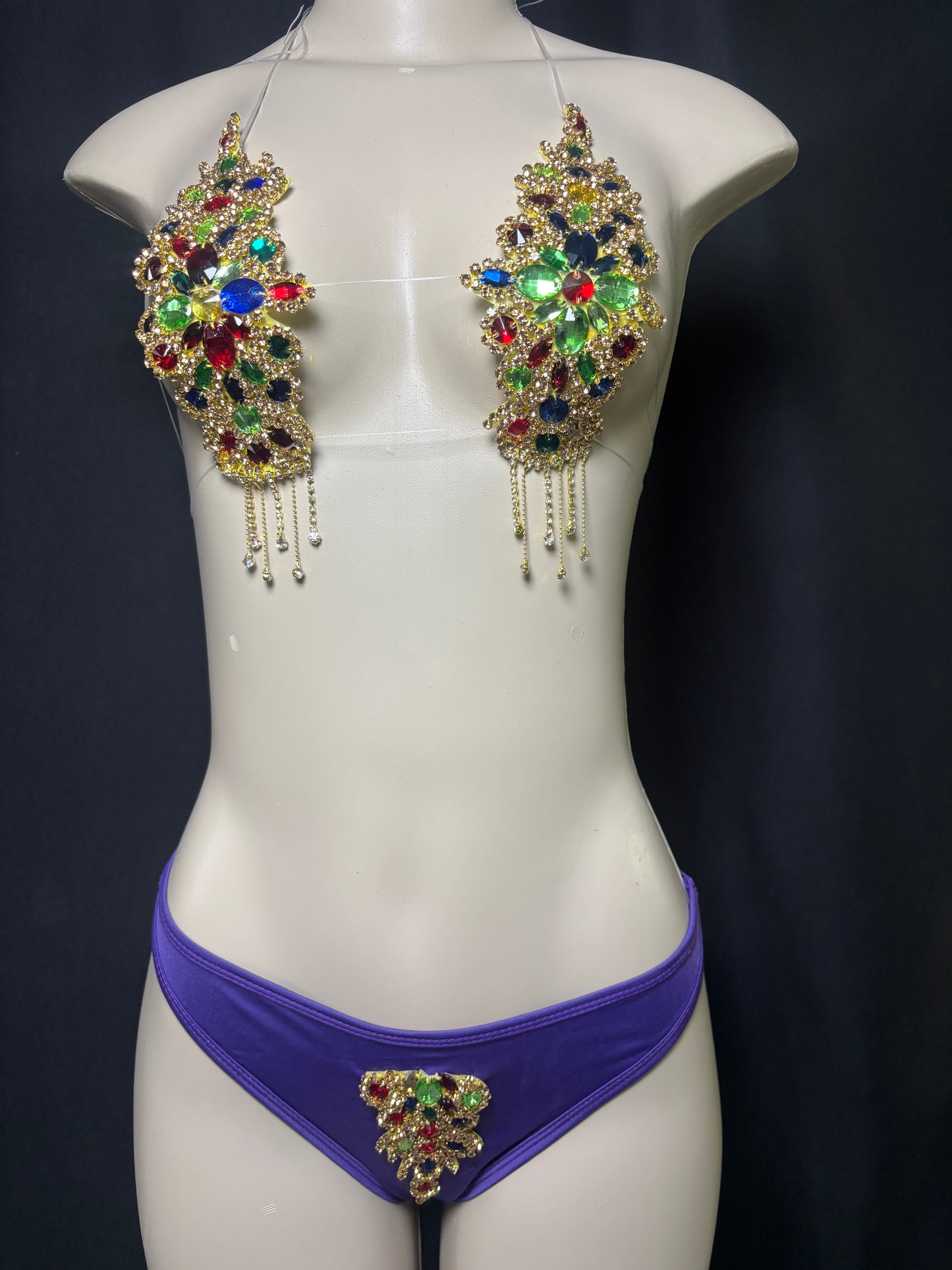 Colorful showgirl rhinestone